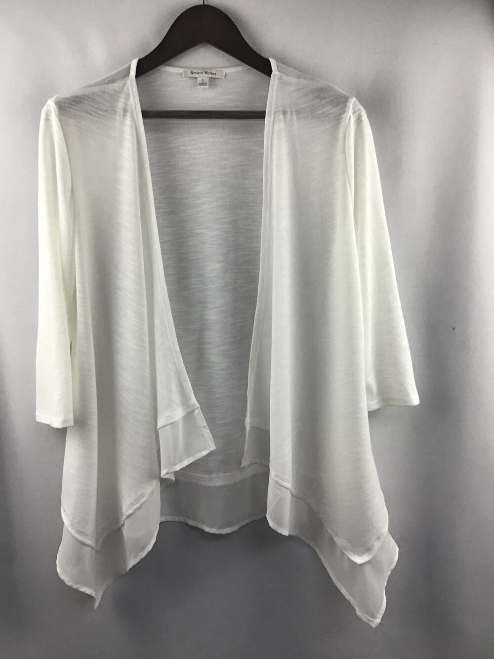 Women’s Studio Works White Lightweight Cardigan Size Small